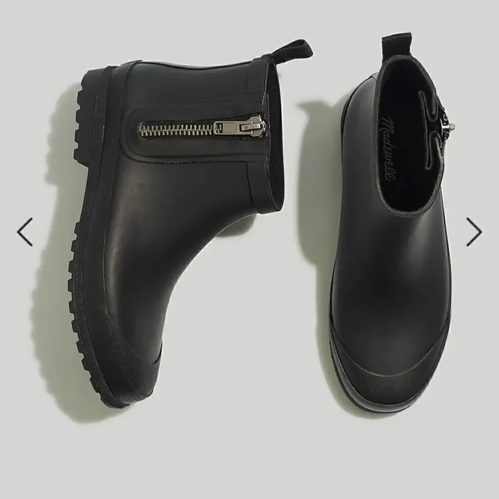 Madewell The Zip-Up Lugsole Rain Boot